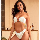 Maragogi bikini taking that falls striped