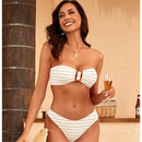 Maragogi bikini taking that falls striped