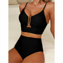 Hollow-Out U-Neck Bikini Set