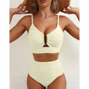 Hollow-Out U-Neck Bikini Set