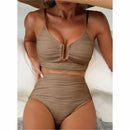 Hollow-Out U-Neck Bikini Set