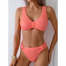 Coastal Allure V-Neck Bikini Set