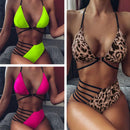 Bikini with tie and side cutout