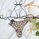 Bikini with tie and side cutout