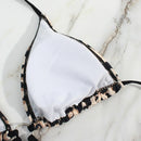 Bikini with tie and side cutout