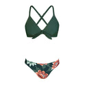 Printed Cross Strap Bikini