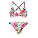 Printed Cross Strap Bikini