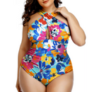 Plus size swimsuit with adjustable cross straps