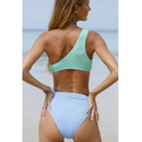 One-shoulder swimsuit with hoop detail
