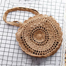 Bohemian Round Straw Beach Bag