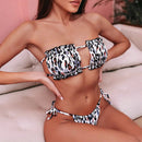 Billie bikini with tie and front cutout