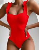 Ruffle Strap Swimsuit - Sweet