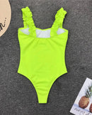 Ruffle Strap Swimsuit - Sweet