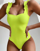 Ruffle Strap Swimsuit - Sweet