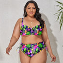 Tropical Plus Bikini - With Ties