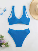 Coastal Allure V-Neck Bikini Set