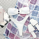 Textured Ring Bandeau Bikini