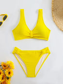 Coastal Allure V-Neck Bikini Set