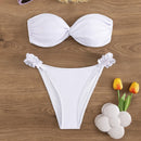 Strapless Ruched Micro Bikini Set