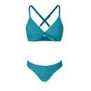 Printed Cross Strap Bikini