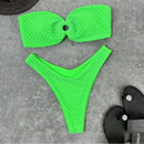 Textured Ring Bandeau Bikini