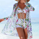 Tropical Bloom 3-Piece Bikini Set