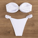 Strapless Ruched Micro Bikini Set