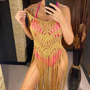 Boho Crochet Bikini Cover-Up Dress