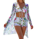Tropical Bloom 3-Piece Bikini Set
