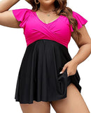 Wrap Swimsuit with Loose Skirt