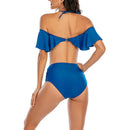 Lace Bloom Off-Shoulder Bikini Set