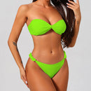 Strapless Ruched Micro Bikini Set