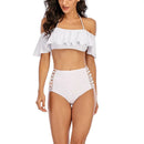 Lace Bloom Off-Shoulder Bikini Set