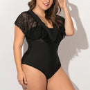 Swimsuit with lace - Curves