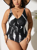 Tide Twist Shaping Swimsuit - Black and White