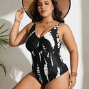 Tide Twist Shaping Swimsuit - Black and White