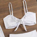 Elegant Mesh Strapless Three-Piece Swimsuit Set