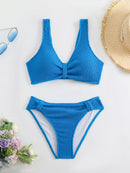 Coastal Allure V-Neck Bikini Set