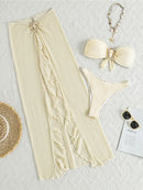 Metal Buckle Micro Bikini Set – 3 Piece