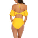 Lace Bloom Off-Shoulder Bikini Set