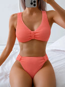 Coastal Allure V-Neck Bikini Set