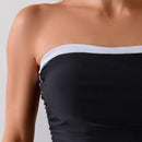 Two-tone strapless tankini