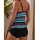 Tyana Striped Two-Piece Swimsuit with Shorts