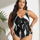 Tide Twist Shaping Swimsuit - Black and White