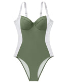 Swimsuit with padded cups and back ties