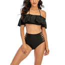 Lace Bloom Off-Shoulder Bikini Set