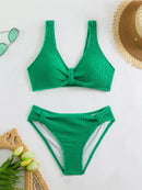 Coastal Allure V-Neck Bikini Set