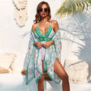 Tropical One-Piece Swimsuit & Cover-Up Set