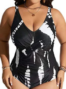 Tide Twist Shaping Swimsuit - Black and White