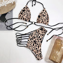 Bikini with tie and side cutout